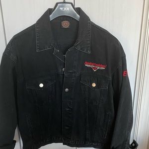 Black jean jacket Harley Davidson